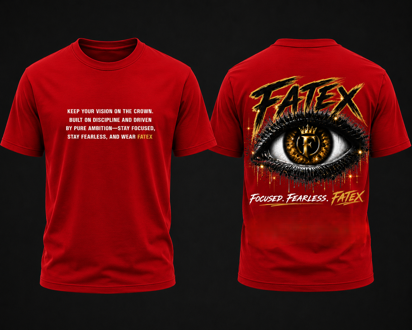 FATEX Vision – Focused Fearless Premium Oversized Graphic T-Shirt