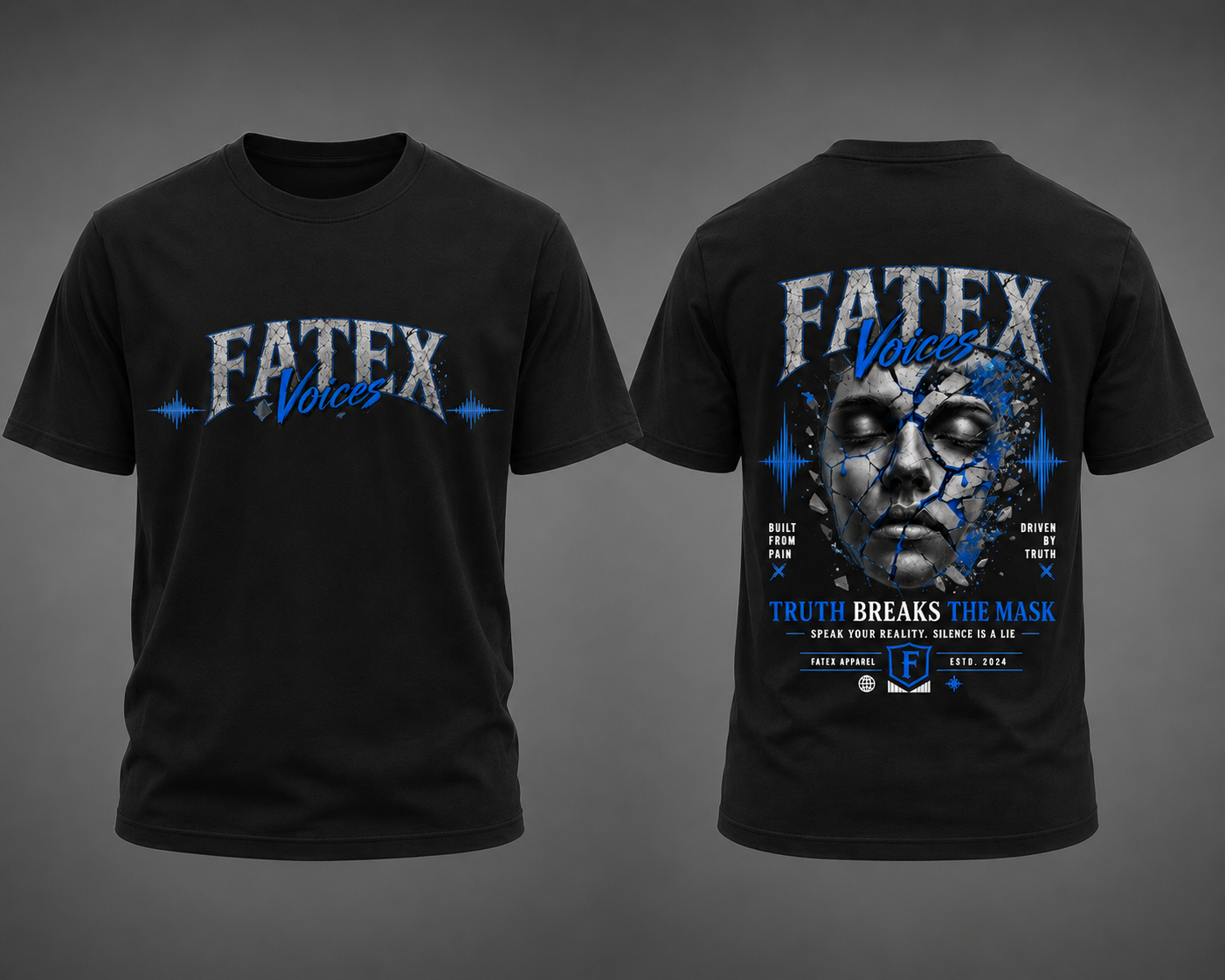 FATEX Voices – Truth Breaks The Mask Oversized Graphic T-Shirt