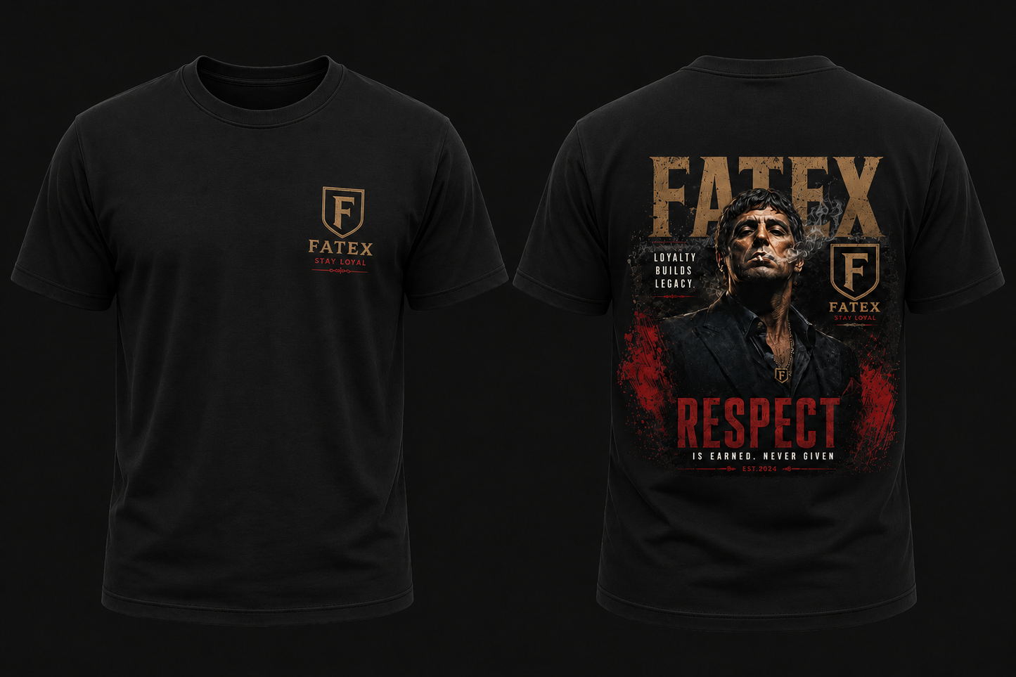 FATEX Stay Loyal – Respect Is Earned Premium Graphic Oversized T-Shirt