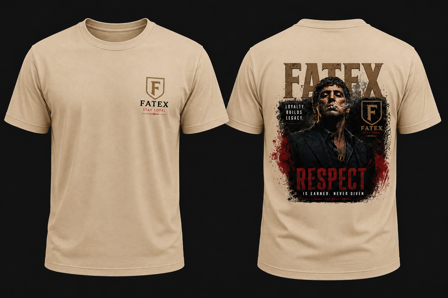 FATEX Stay Loyal – Respect Is Earned Premium Graphic Oversized T-Shirt