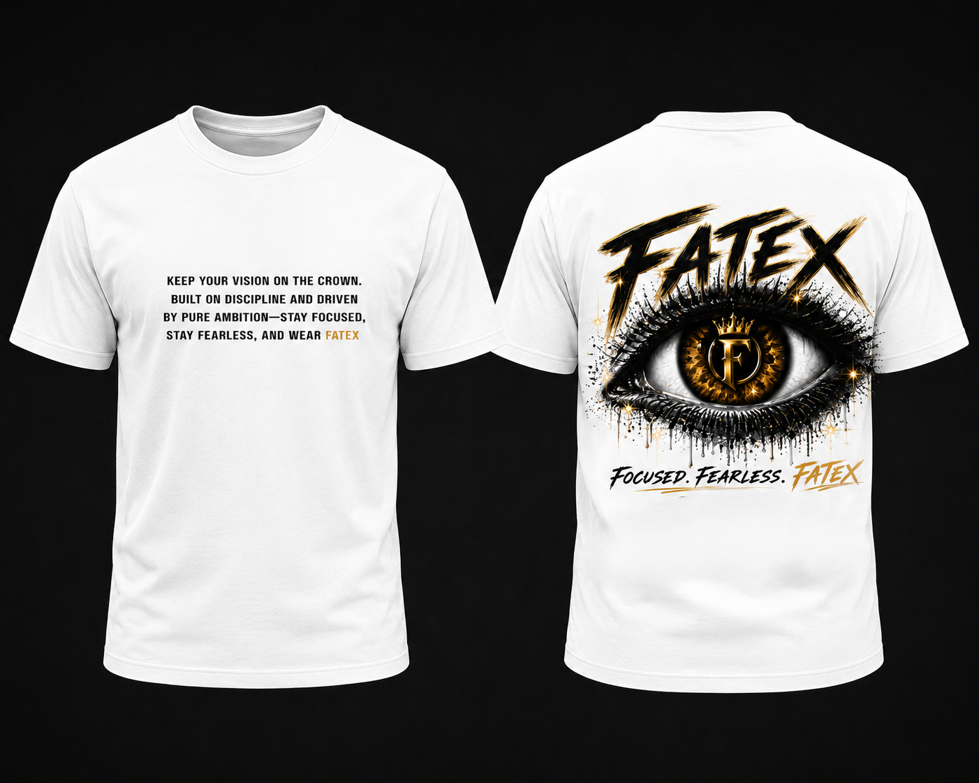 FATEX Vision – Focused Fearless Premium Oversized Graphic T-Shirt