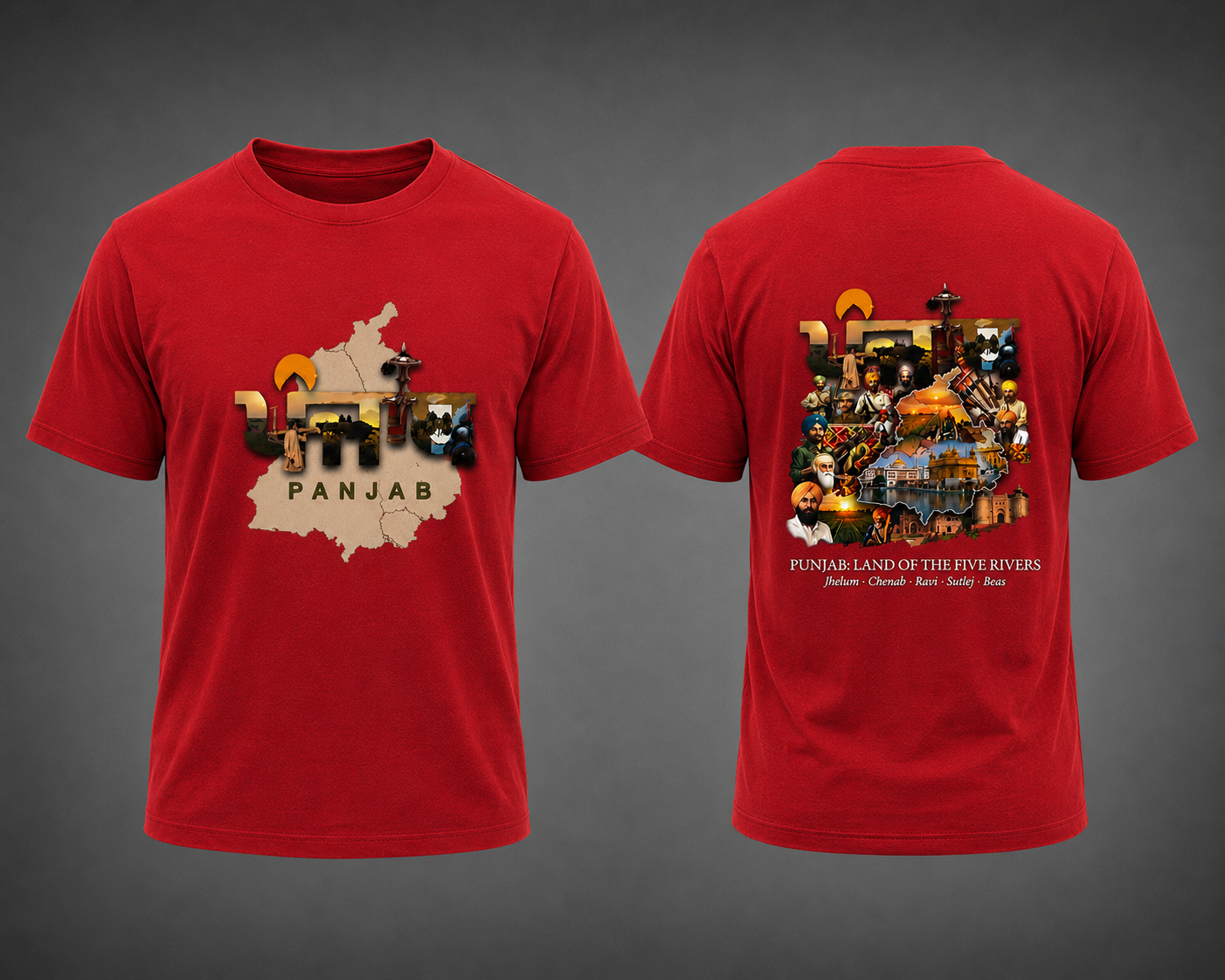 Punjab – Land of the Five Rivers Premium t shirt