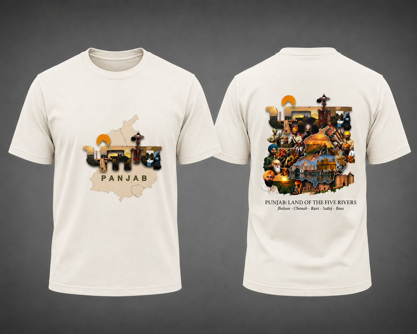 Punjab – Land of the Five Rivers Premium t shirt