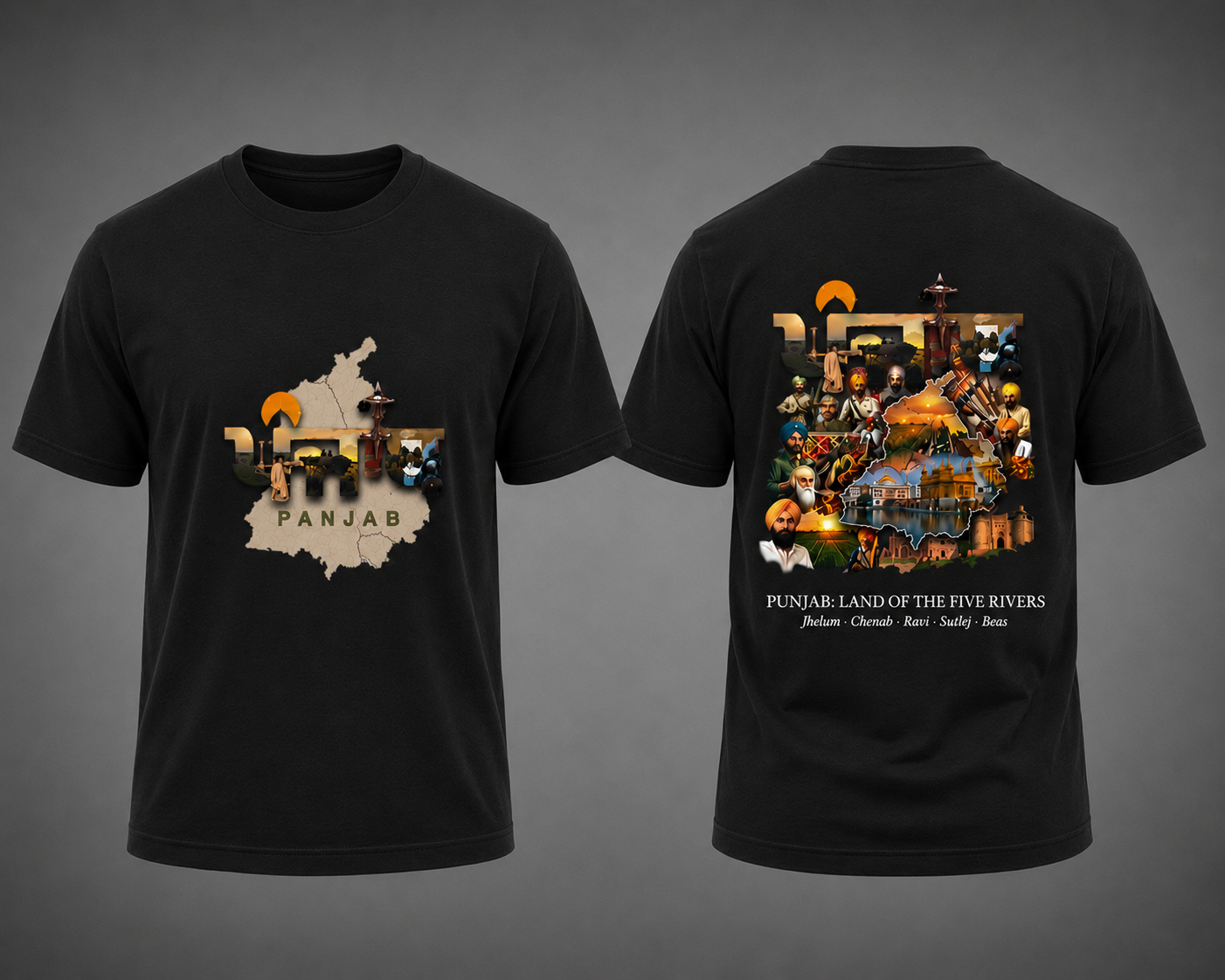 Punjab – Land of the Five Rivers Premium t shirt