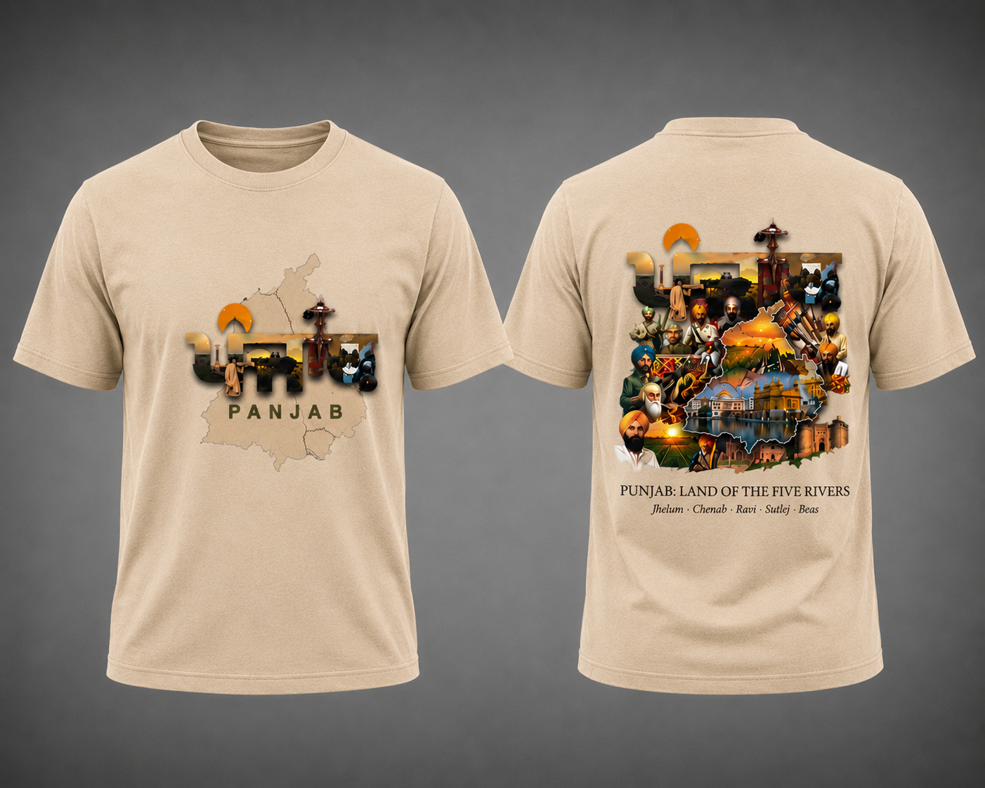 Punjab – Land of the Five Rivers Premium t shirt