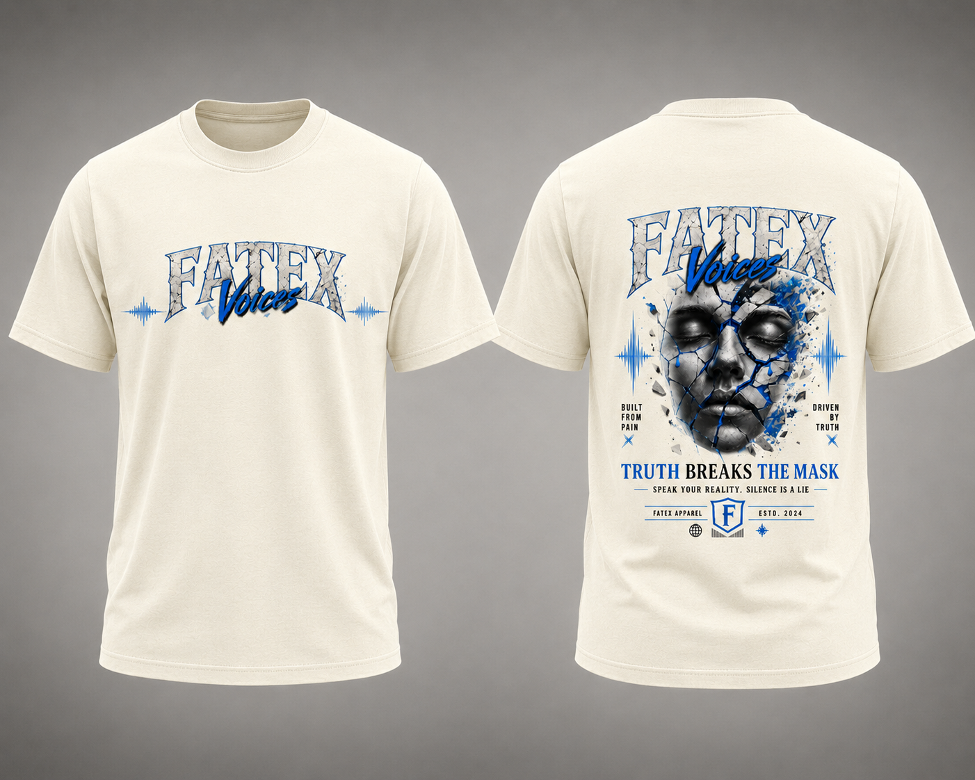 FATEX Voices – Truth Breaks The Mask Oversized Graphic T-Shirt