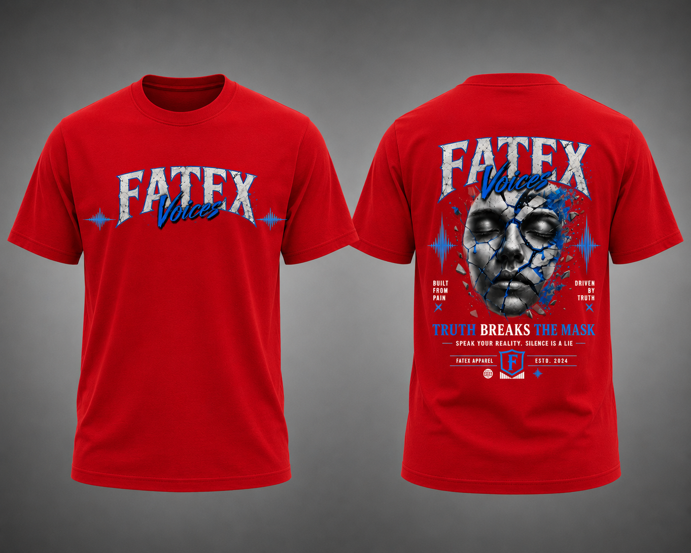 FATEX Voices – Truth Breaks The Mask Oversized Graphic T-Shirt
