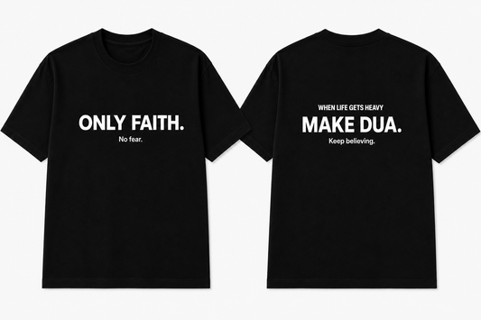Only Faith Oversized Tee – Minimal Islamic Luxury Edition