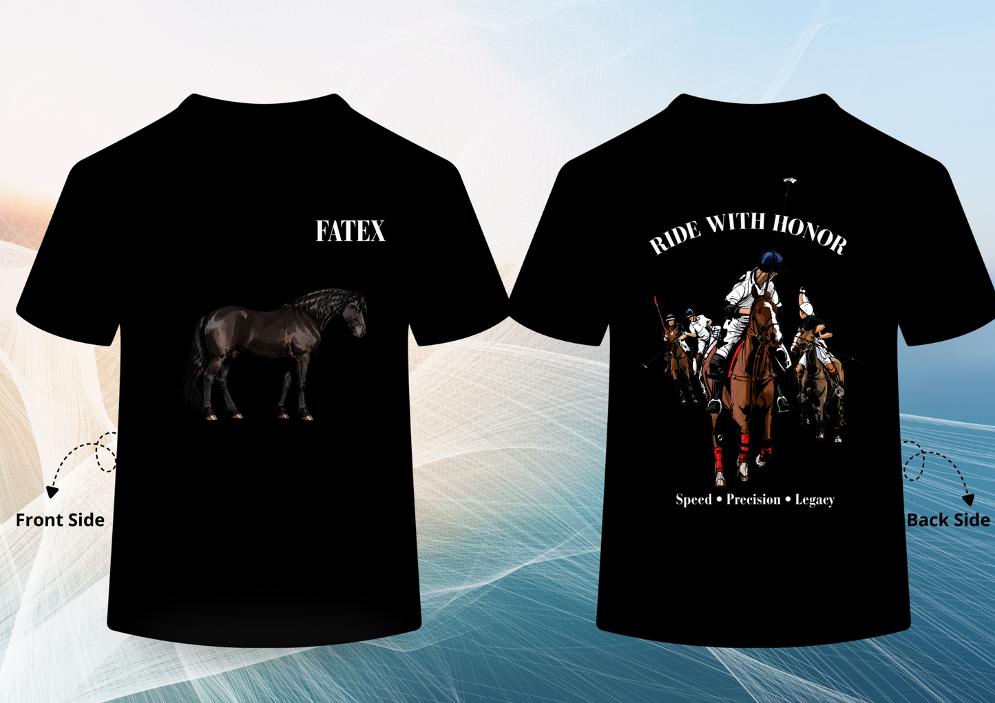 FATEX Ride With Honor Polo Horse Graphic T-Shirt